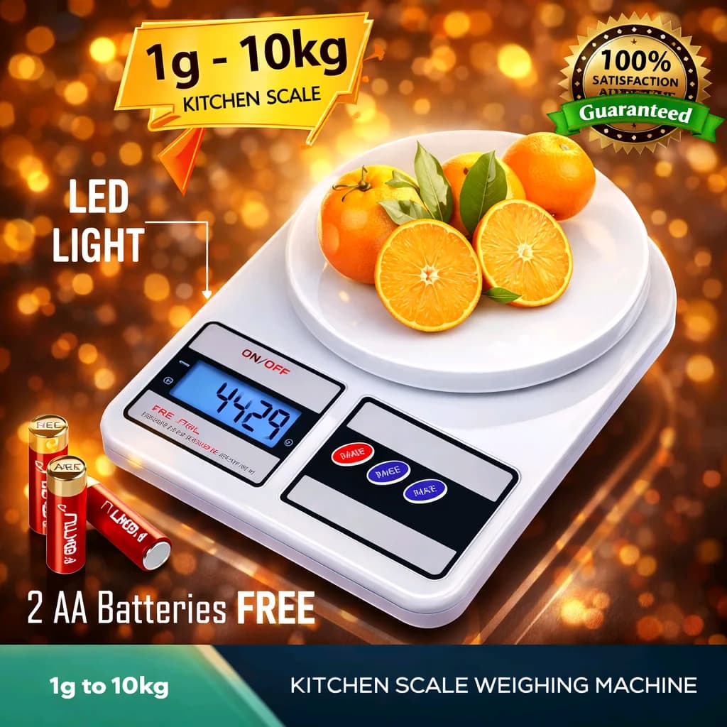 Kitchen 10Kg Weight Scale Machine Digital Display Sf-400 For Kitchen - Weight Machine -Weight Machine Digital - weight scale